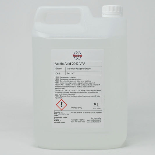 Acetic Acid 20% v/v - Concentrated White Vinegar