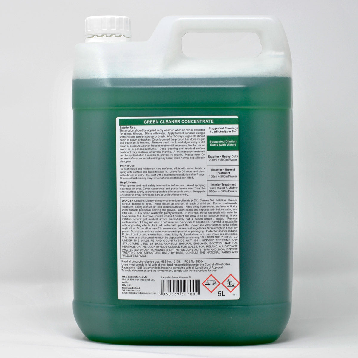 Lancelot Green Cleaner Concentrate - Kills Mould, Algae and Lichen on Hard Surfaces - Previously known as MossKill