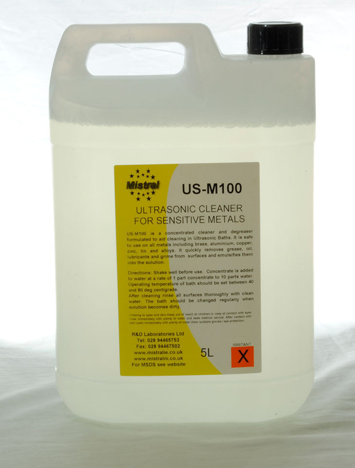 Ultrasonic Cleaner for Sensitive Metals US-M100 - brass, aluminium, copper, zinc, tin and alloys