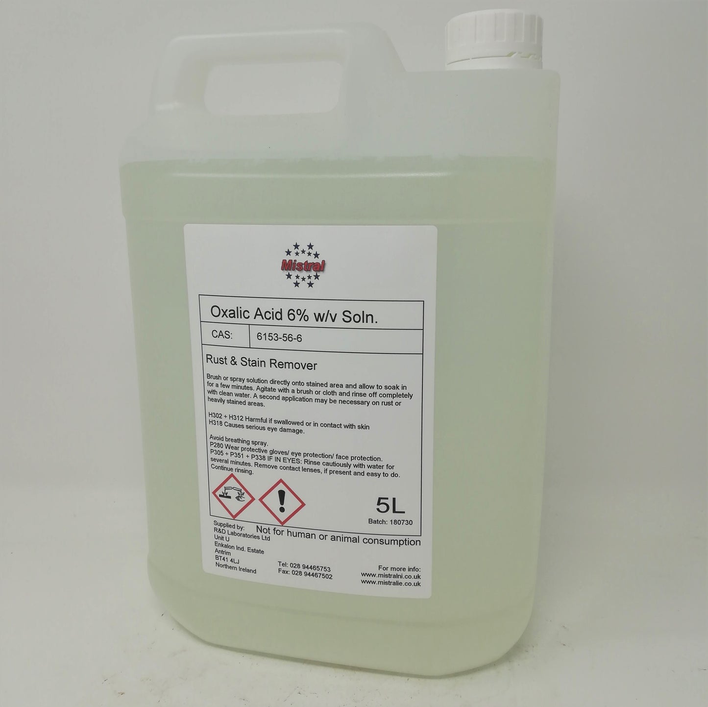 Oxalic Acid Rust & Stain Remover Liquid (RTU)