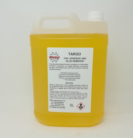 Targo -Tar, Glue & Adhesive Remover - Valeters, Industrial applications