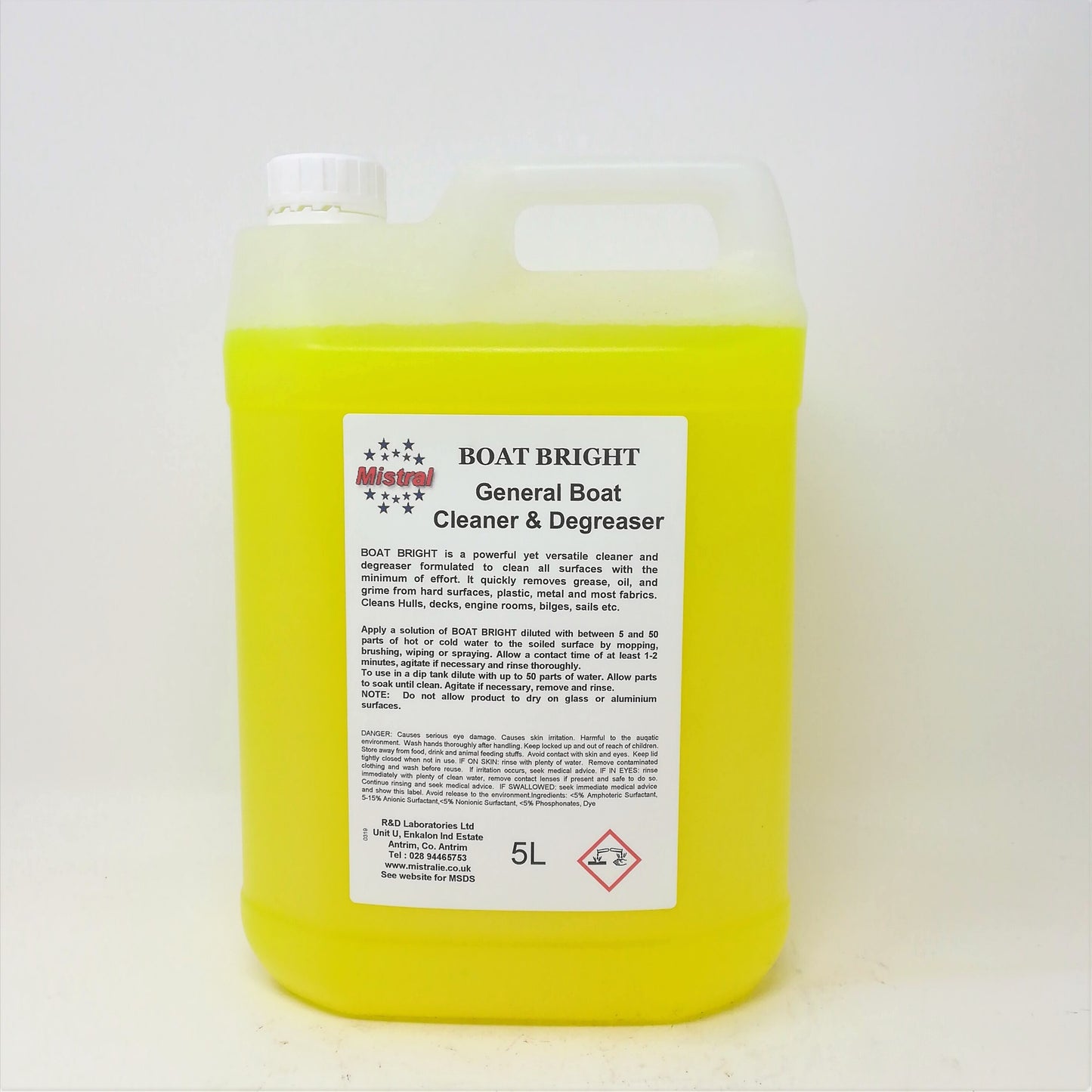 Boat Bright - General Boat Cleaner & Degreaser - Dissolves oil, grease and stains