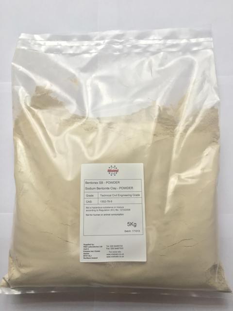 Sodium Bentonite Clay Powder - Civil Engineering Grade - Pottery - Pond Sealer