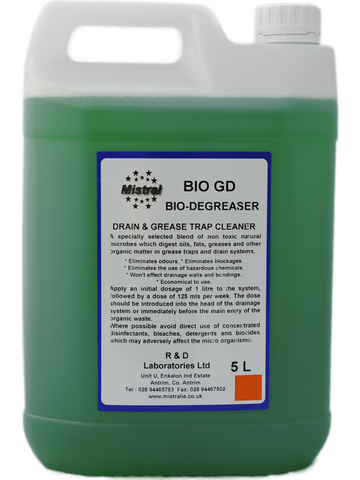 Enzyme Biological Cleaner Degreaser for Grease Traps - Bio-GD