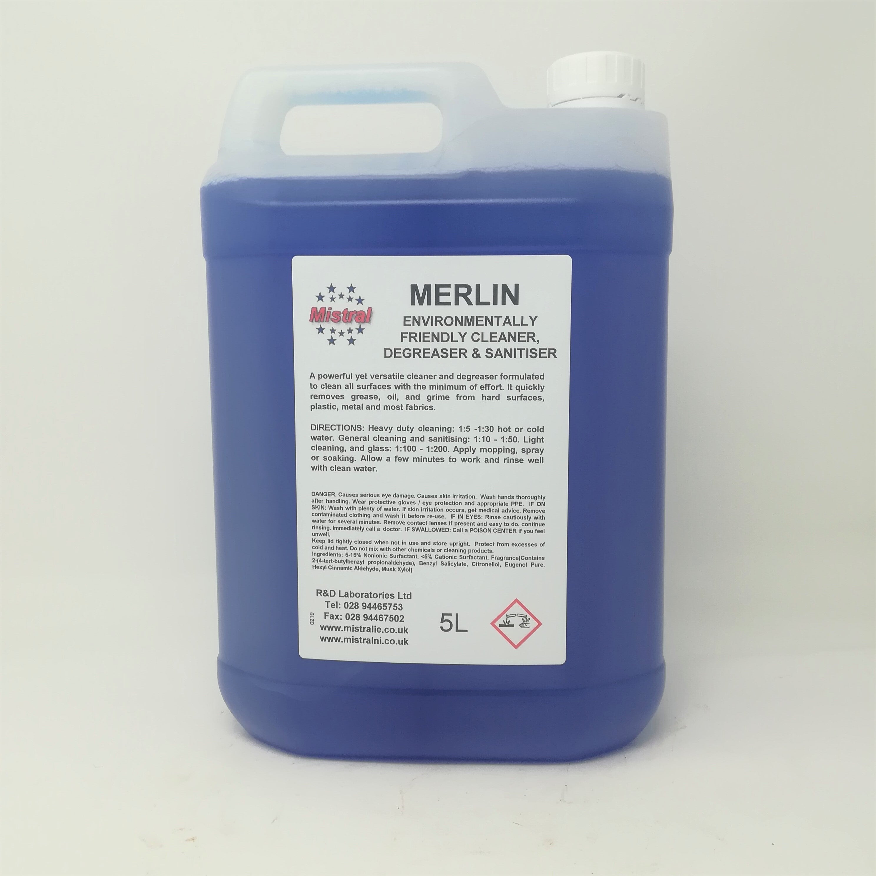 Buy Merlin - Multi Purpose Bactericidal Cleaner Concentrate UK Ire ...