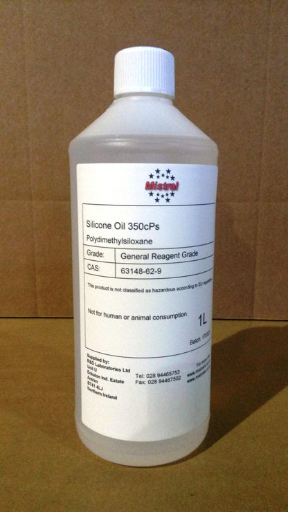 Silicone Oil 350 cPs (Polydimethylsiloxane PDMS) Lubricant / Oil Bath / Release Agent